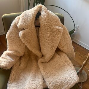 Banana Republic oversized sherpa cocoon coat - chic for winter